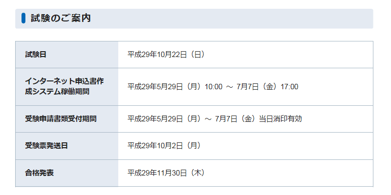 平成29年度 給水装置工事主任技術者試験