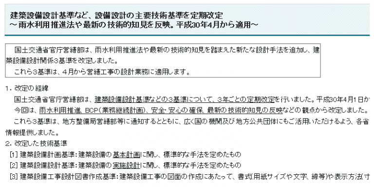 建築設備設計基準