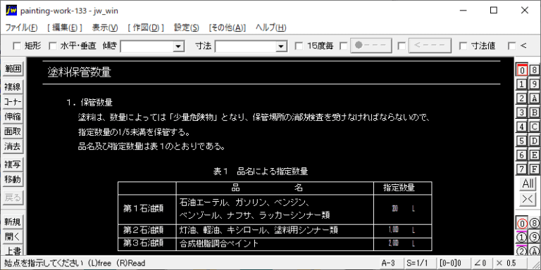 塗料保管数量