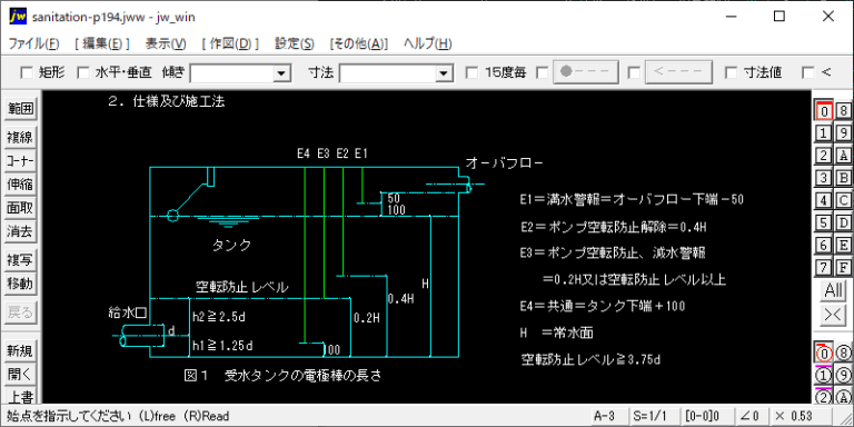 揚水系電極棒の長さ