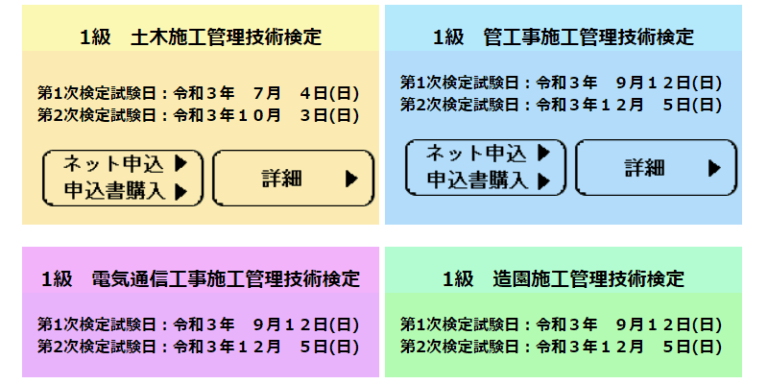 令和３年 管工事施工管理技術検定