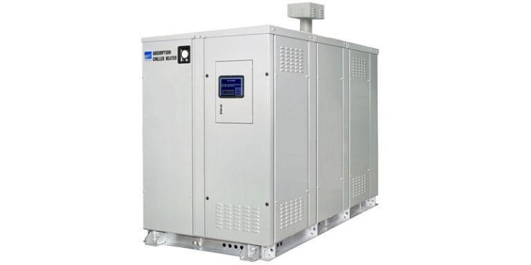 水素を燃料とした吸収冷温水機