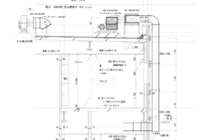 OA EAダクト 外壁立上げ断面図