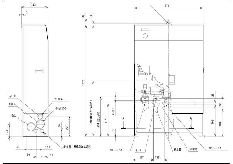 直結給水ブースターポンプ-40A-5.5kw-JWW