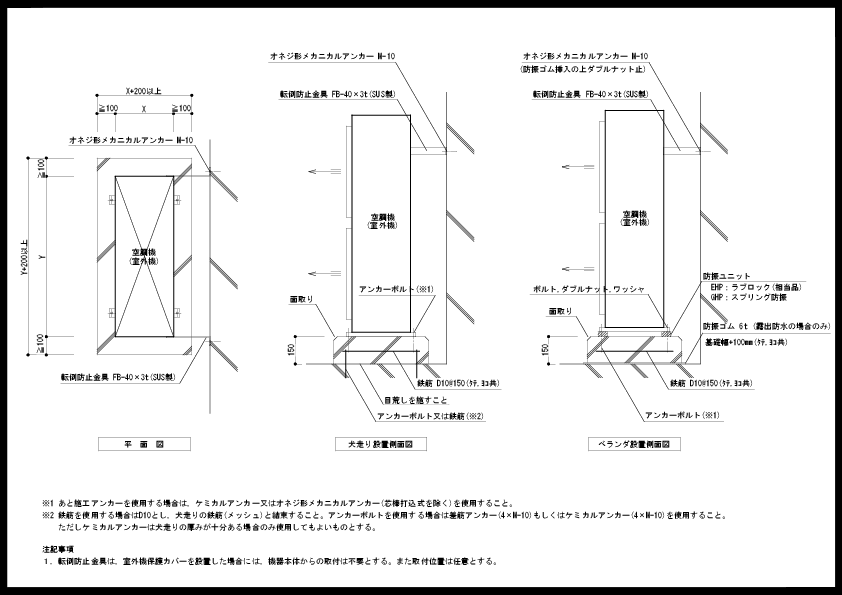 エアコン室外機設置要領