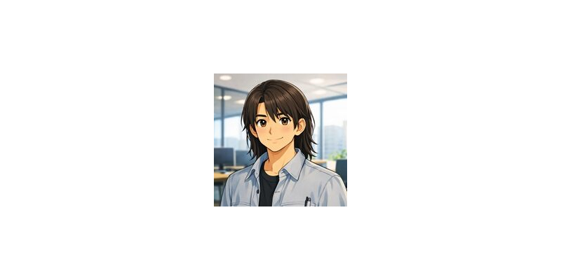 男性エンジニア風のアバター 16（アニメ調）