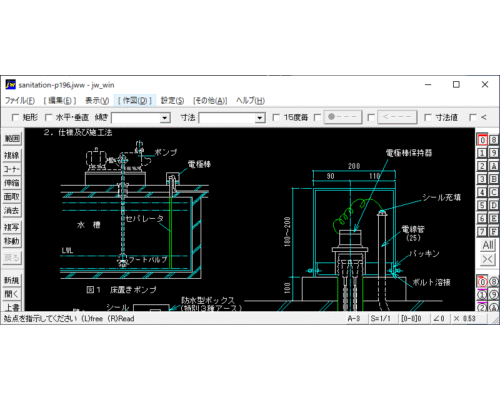 電極棒の取付