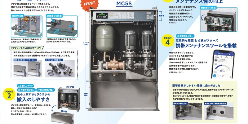 直結給水ブースタポンプ（MC5Sシリーズ）